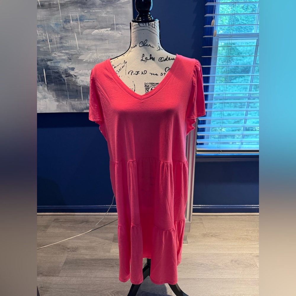 J. Crew Pink Midi Dress